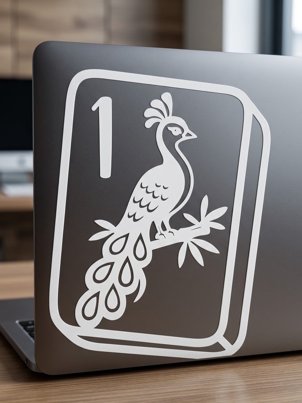 White mahjong Birdy bam 1 bam vinyl Decal